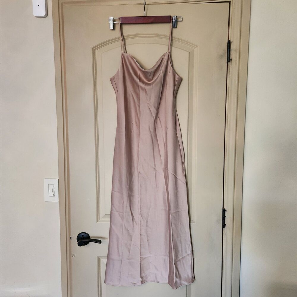 Banana Republic Factory Blush Pink Slip Midi Dress